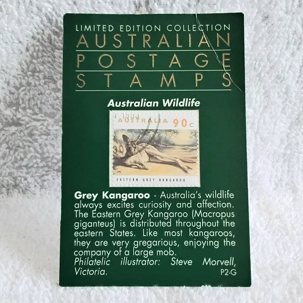 Sealed Limited Edition Australian Wildlife Grey Kangaroo 90c Postage Stamp!!
